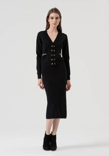  Saia Malha Slim Fit Midi FRACOMINA