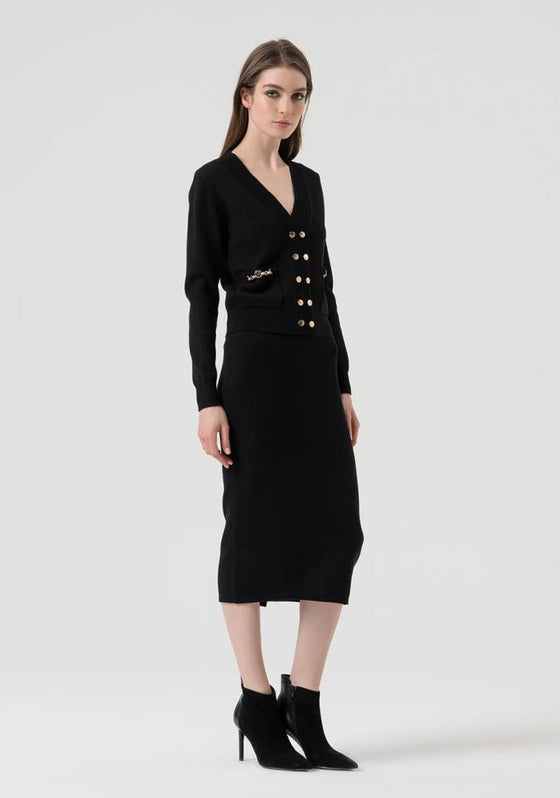 Saia Malha Slim Fit Midi FRACOMINA