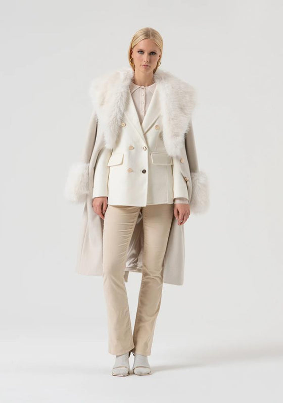 Blazer Regular com Lã FRACOMINA