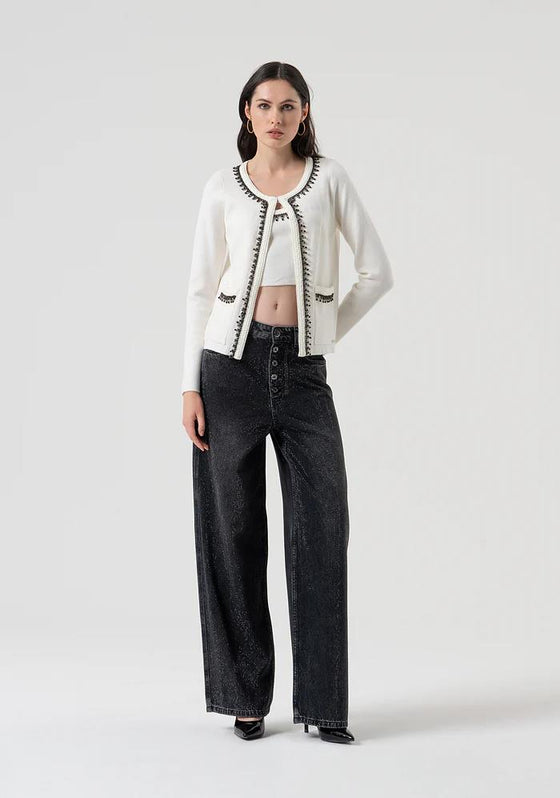 Top Malha Cropped Details FRACOMINA