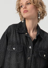 Camisa Over Fit Jeans Bolinhas FRACOMINA