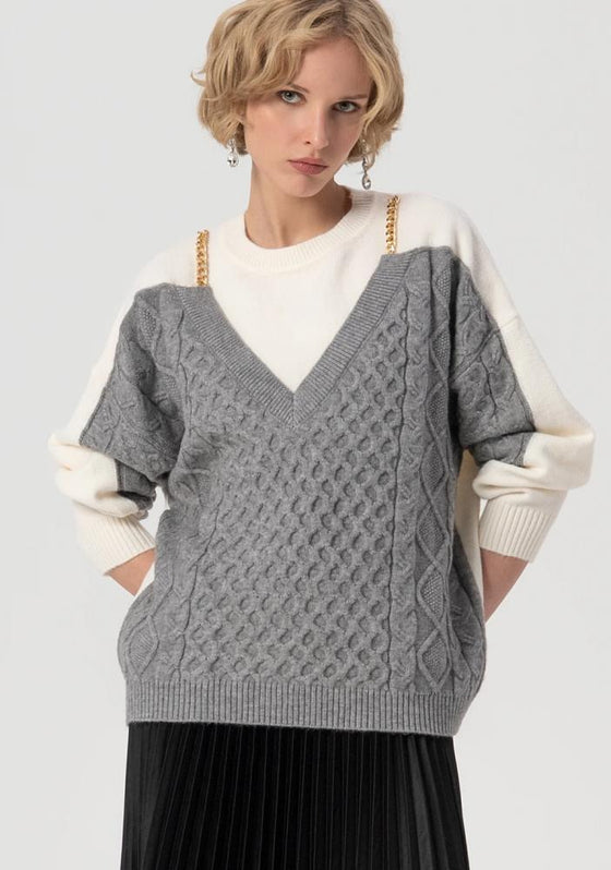 Camisola Sobreposição Malha FRACOMINA