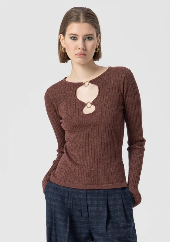 Camisola Lurex Argolas Metal FRACOMINA