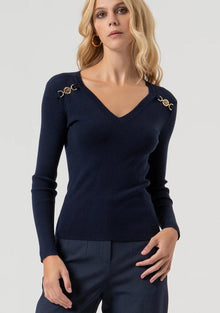  Camisola Malha Slim Nervuras FRACOMINA