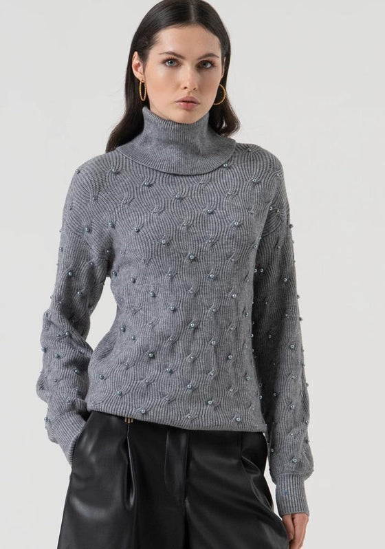 Camisola com Tranças e Pérolas FRACOMINA