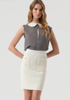Conj. Saia e Camisola Malha Moss Stitch FRACOMINA