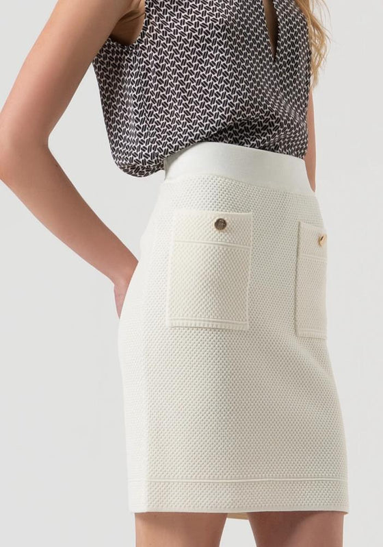 Conj. Saia e Camisola Malha Moss Stitch FRACOMINA