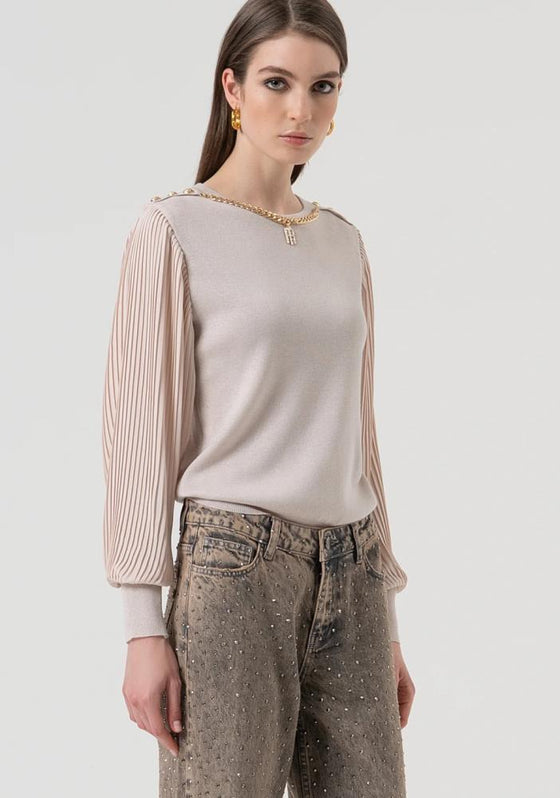 Calça Jeans Flare Strass FRACOMINA