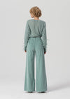 Calça Flare Palazzo Veludo Cotelê FRACOMINA