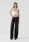 Calça Palazzo Wide Fit Strass FRACOMINA