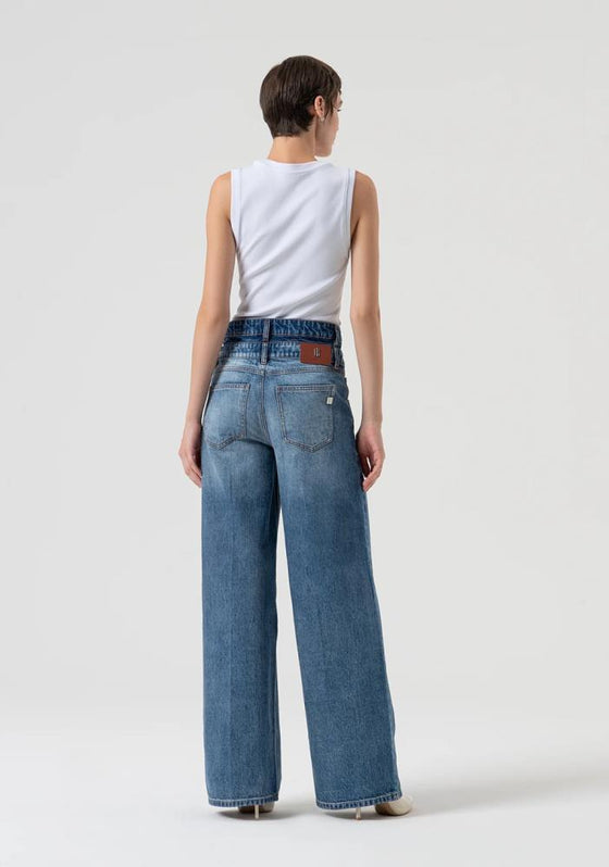 Calça Jeans Palazzo Double FRACOMINA