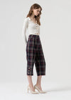 Calça Carrot Cropped Xadrez FRACOMINA