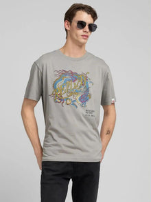  T-shirt DRAGON-PRINT JERSEY REPLAY