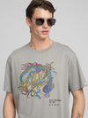 T-shirt DRAGON-PRINT JERSEY REPLAY