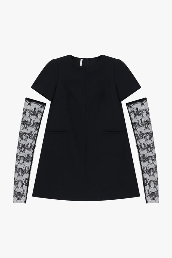 Vestido Mini com Manguitos Renda IMPERIAL