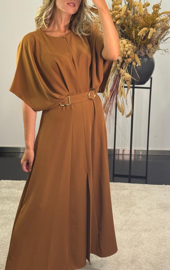 Vestido Midi com Cinto IMPERIAL
