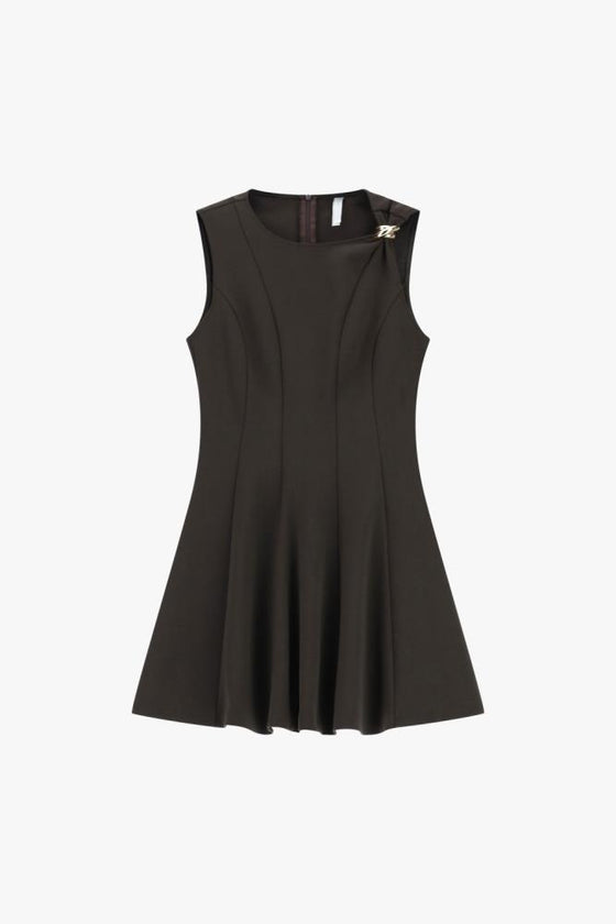 Vestido Evasê Detalhe Aplicação Metal IMPERIAL