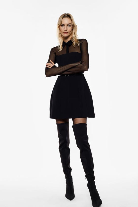 Vestido Mini Mangas Transparentes IMPERIAL