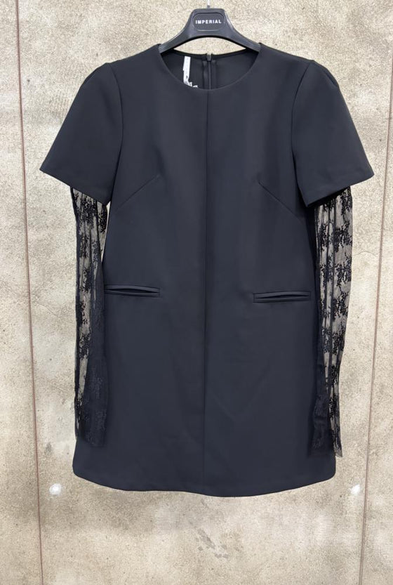 Vestido Mini com Manguitos Renda IMPERIAL