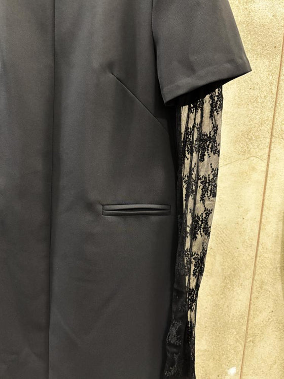 Vestido Mini com Manguitos Renda IMPERIAL