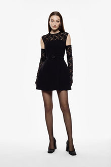  Vestido Curto Mangas Renda IMPERIAL