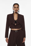 Blazer Crop Botão IMPERIAL
