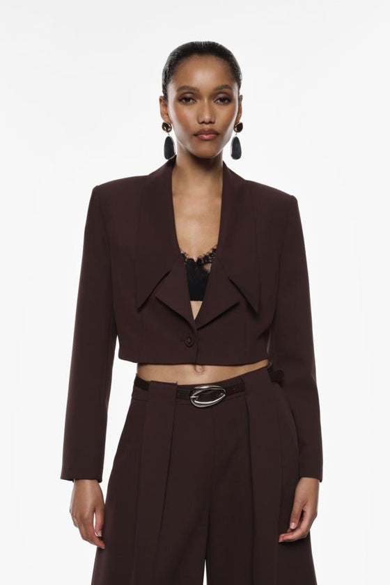 Blazer Crop Botão IMPERIAL