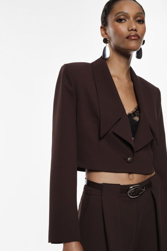 Blazer Crop Botão IMPERIAL