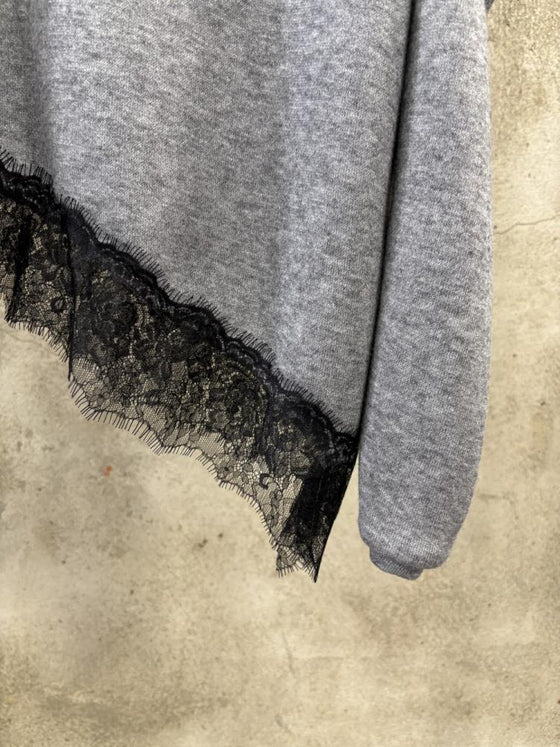 Camisola Cut Off Renda DIXIE