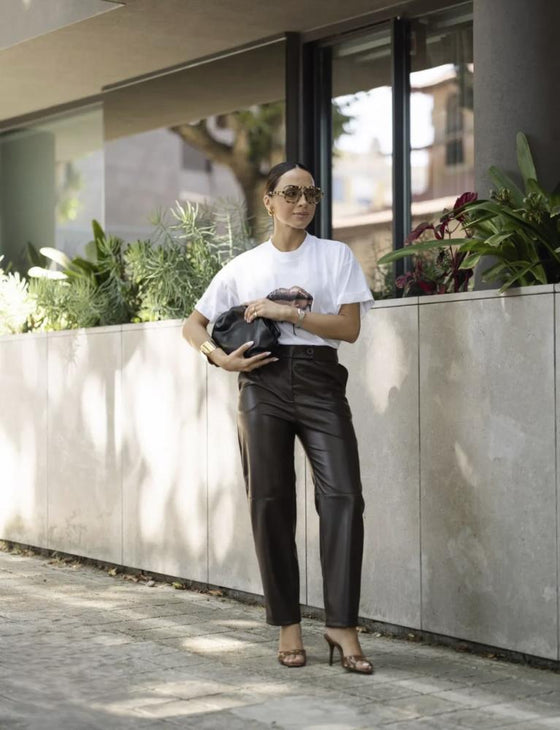 Calças Carrot Couro Sintectico IMPERIAL