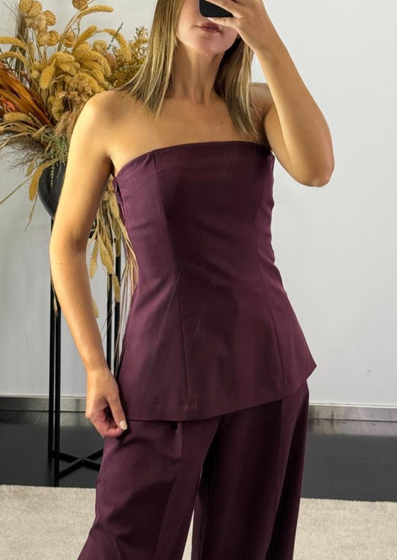 Conj Top Minimalista Evasê + Calça Palazzo IMPERIAL