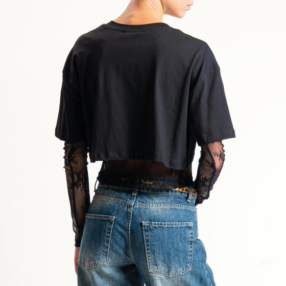 T-Shirt Cropped Renda DIXIE