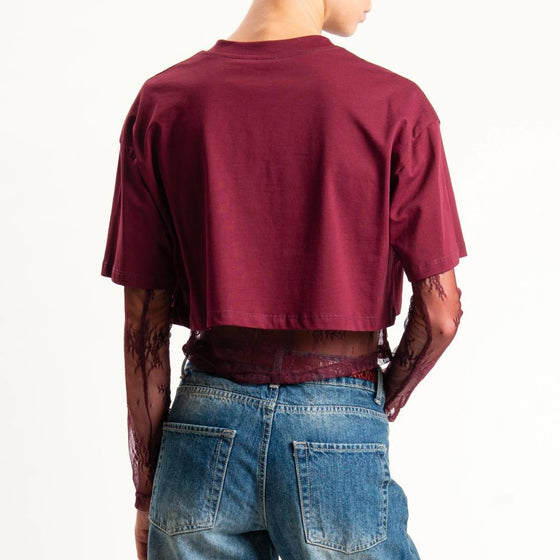 T-Shirt Cropped Renda DIXIE
