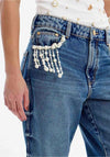 Calça Jeans Boyfriend Pérolas LANÇA PERFUME