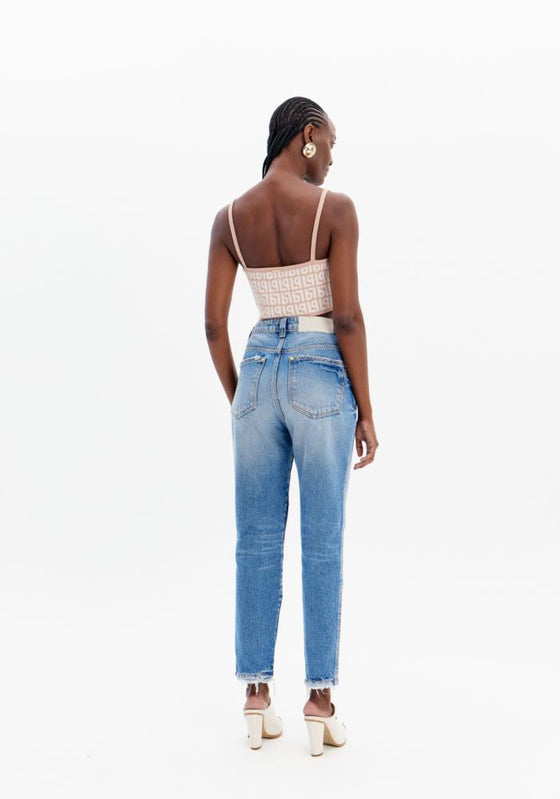Calça Luna Mom Bordado LANÇA PERFUME