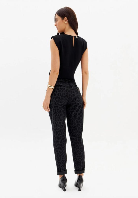 Calça Jeans Luna Mom Animal LANÇA PERFUME