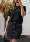 Saia Mini Jeans Animal LANÇA PERFUME