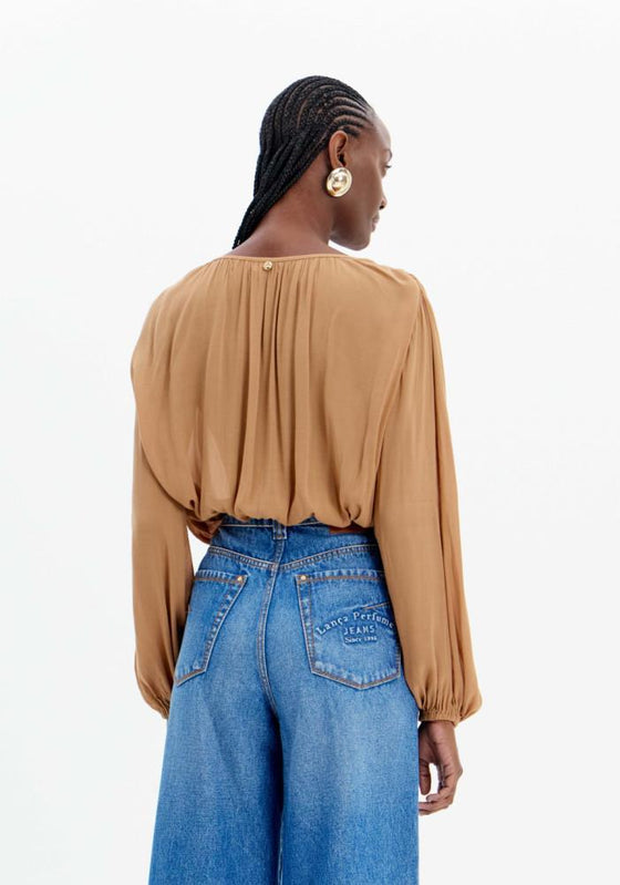 Blusa Crop Franzida LANÇA PERFUME