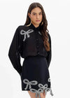 Camisa Laço Strass LANÇA PERFUME
