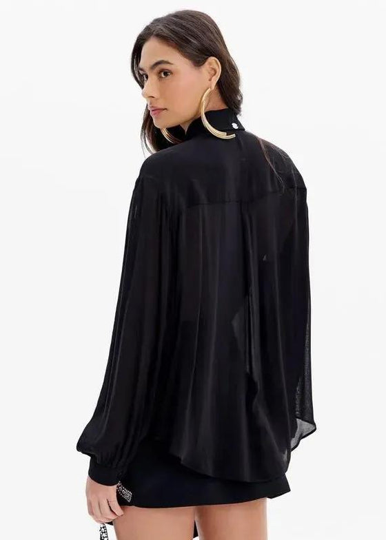 Camisa Laço Strass LANÇA PERFUME