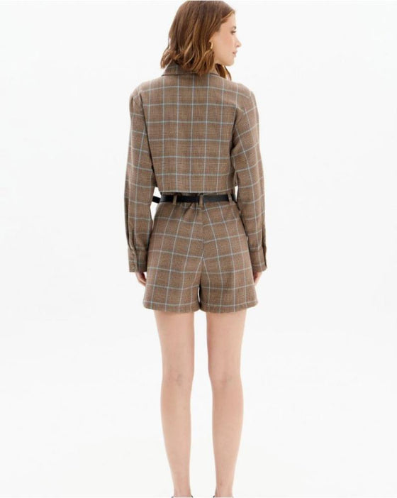 Camisa Crop Xadrez LANÇA PERFUME