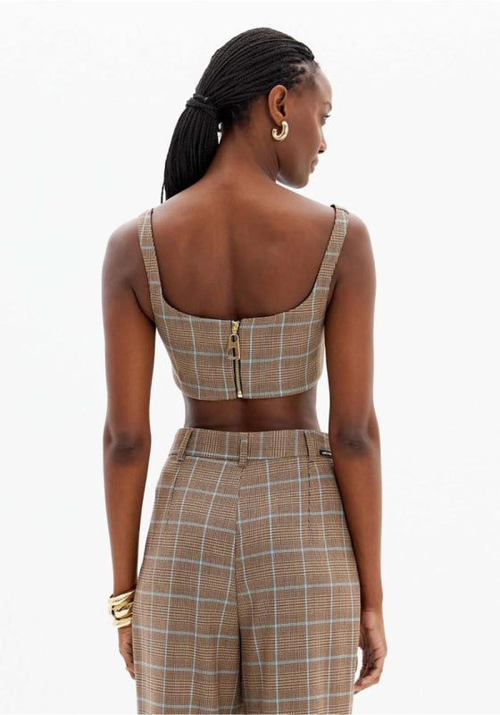 Top Cropped Xadrez LANÇA PERFUME