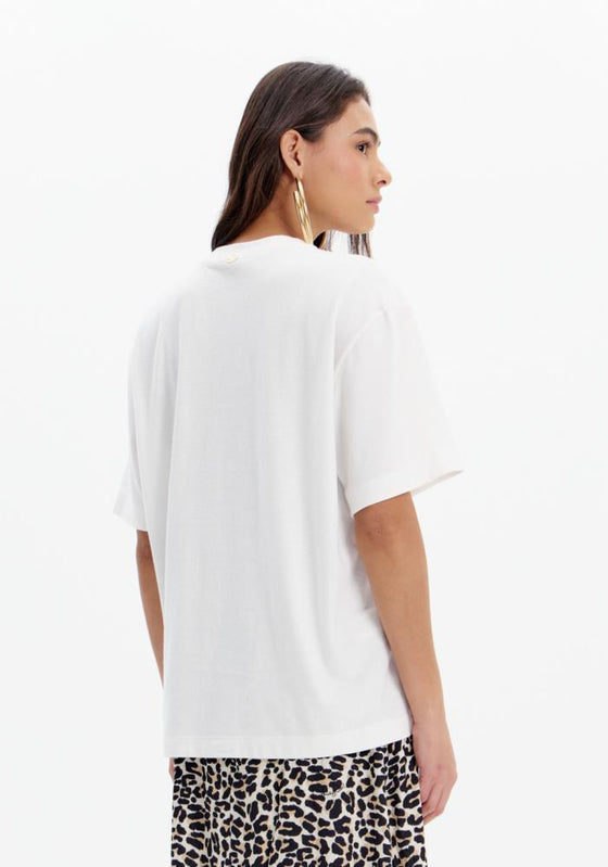 T-shirt Logo e Pérolas LANÇA PERFUME