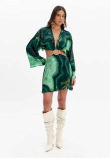  Vestido Mini Estampado Argola LANÇA PERFUME
