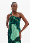 Vestido Longo Estampado C/ Argola LANÇA PERFUME
