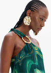 Vestido Longo Estampado C/ Argola LANÇA PERFUME