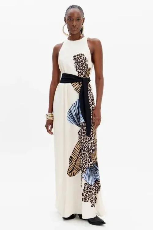 Vestido Longo Halter LANÇA PERFUME
