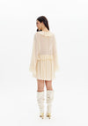 Vestido Mini com Folhos LANÇA PERFUME