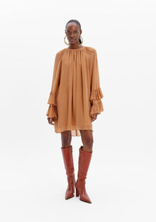  Vestido Mini Folhos LANÇA PERFUME