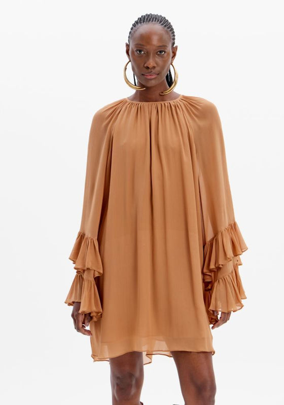 Vestido Mini Folhos LANÇA PERFUME